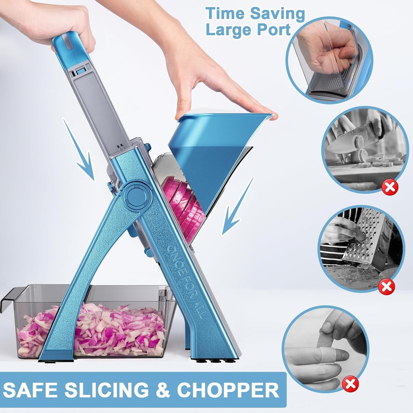 ONCE FOR ALL Safe Mandoline Slicer Plus