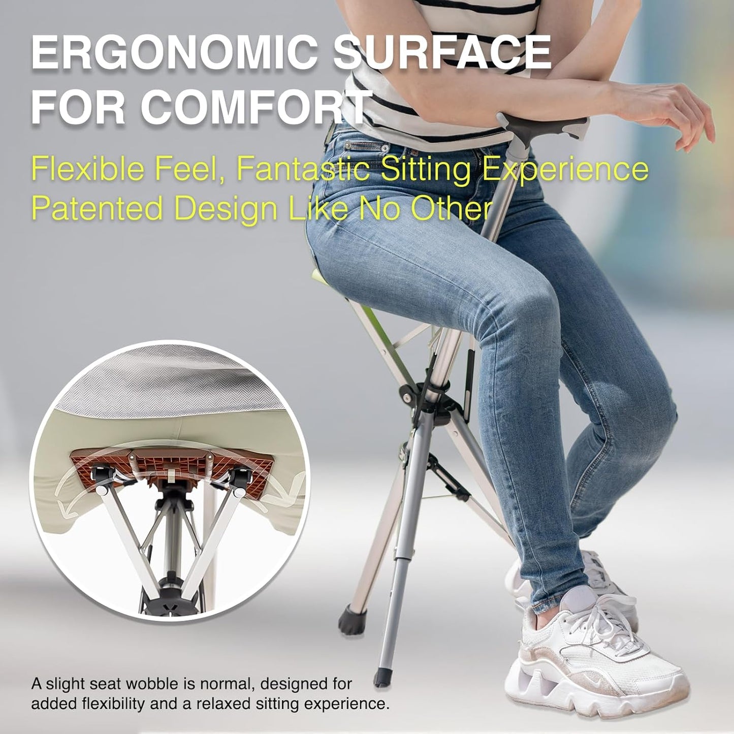 Folding Walking Stick with Seat
