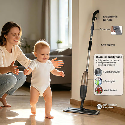 Spray Mop with 360° Rotation
