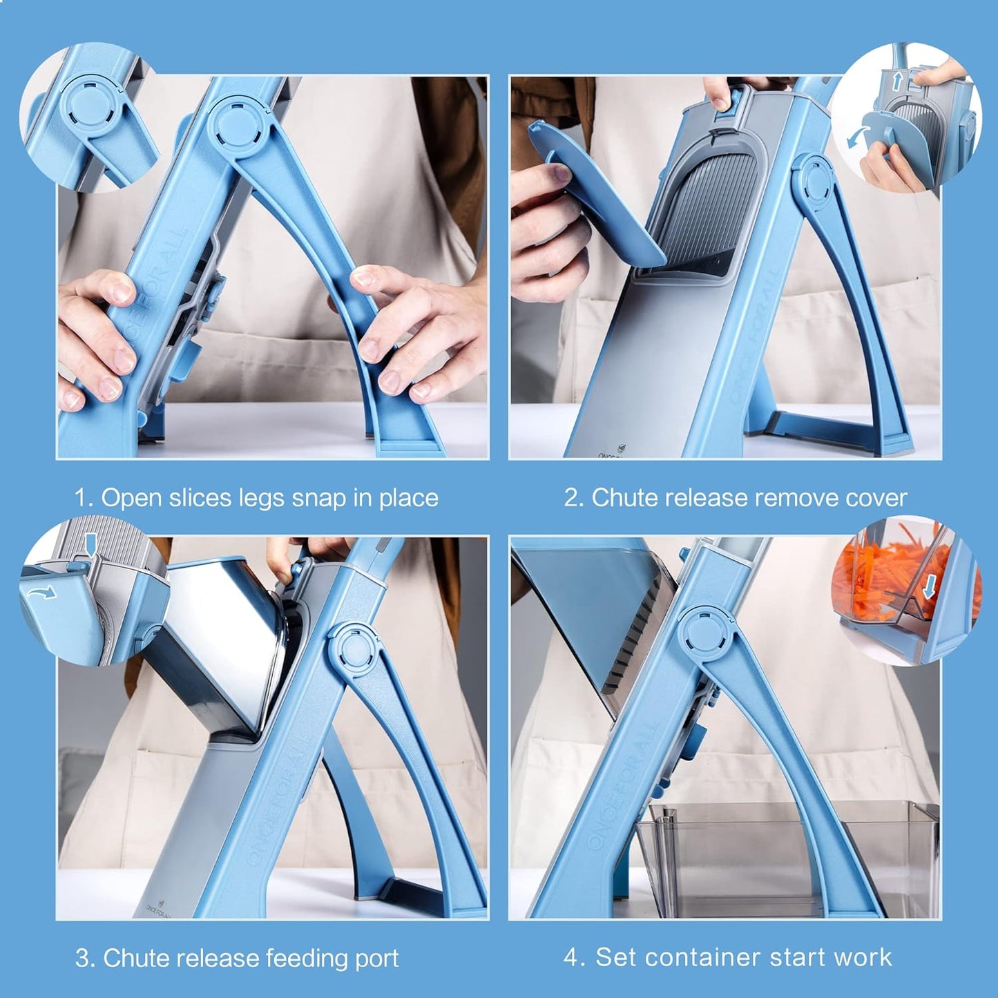 ONCE FOR ALL Safe Mandoline Slicer Plus
