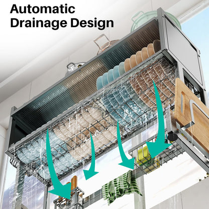 3 Tier Over The Sink Dish Drying Rack