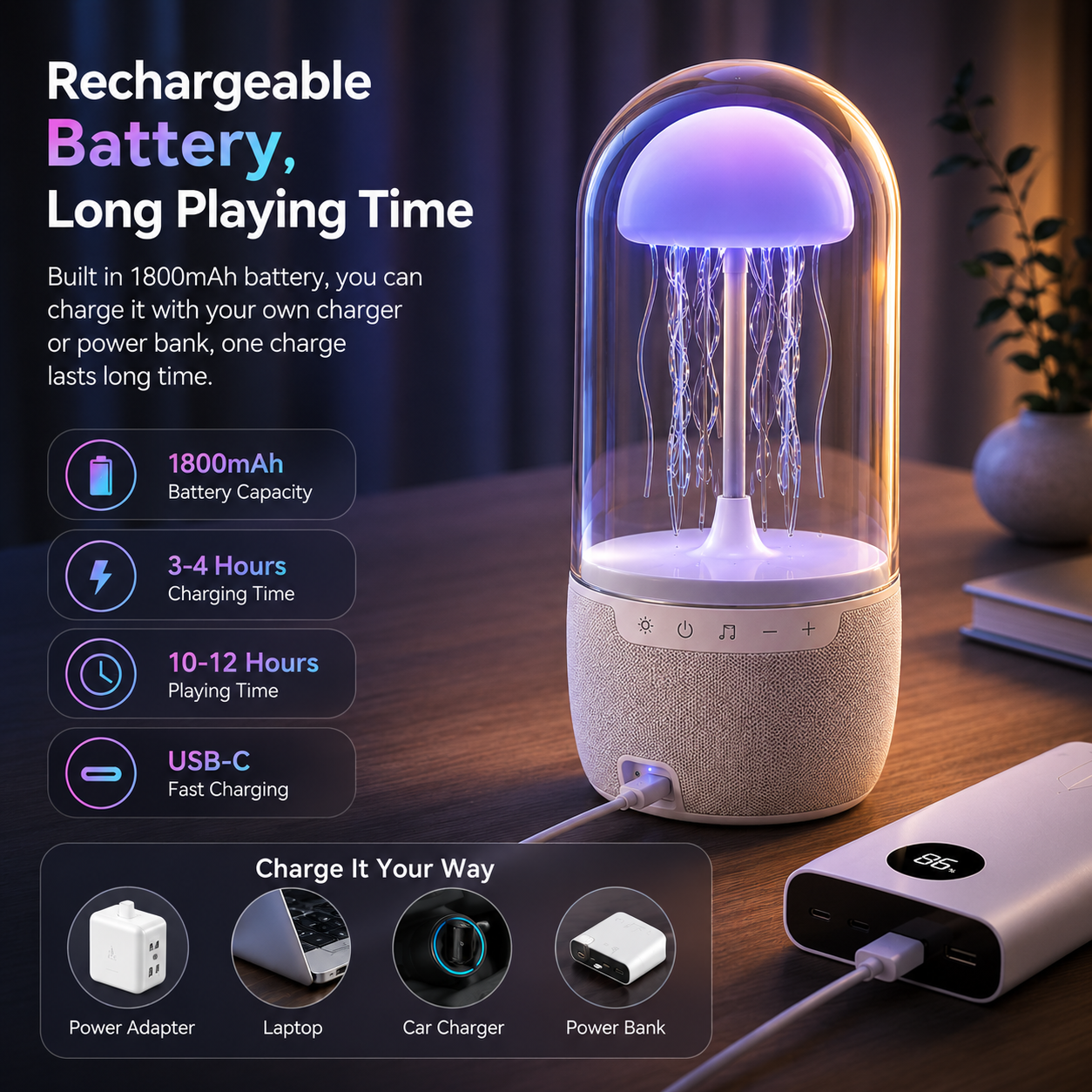Jellyfish Speaker Lamp