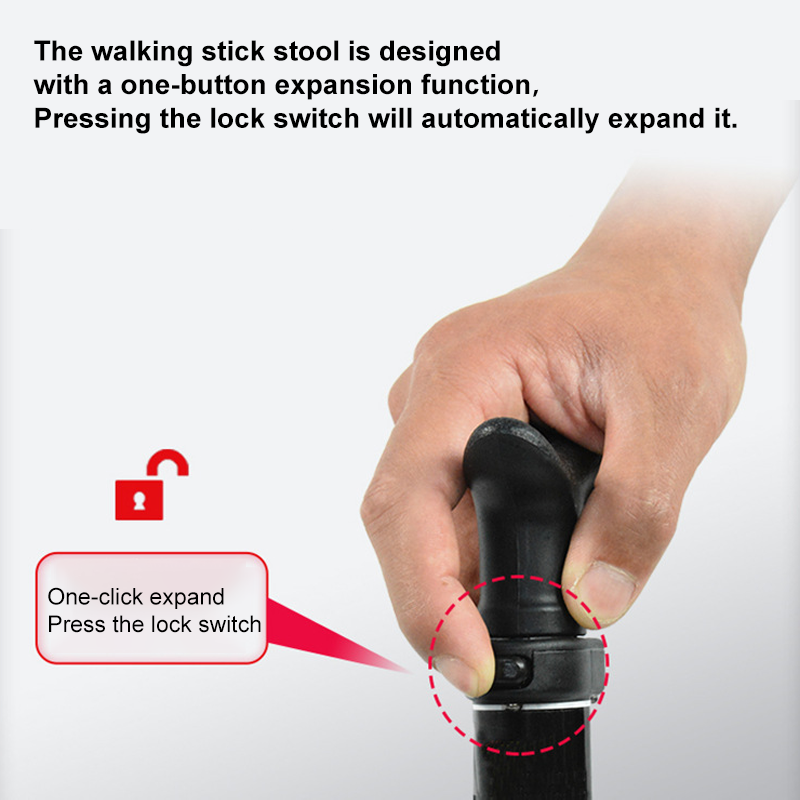 Folding Walking Stick with Seat