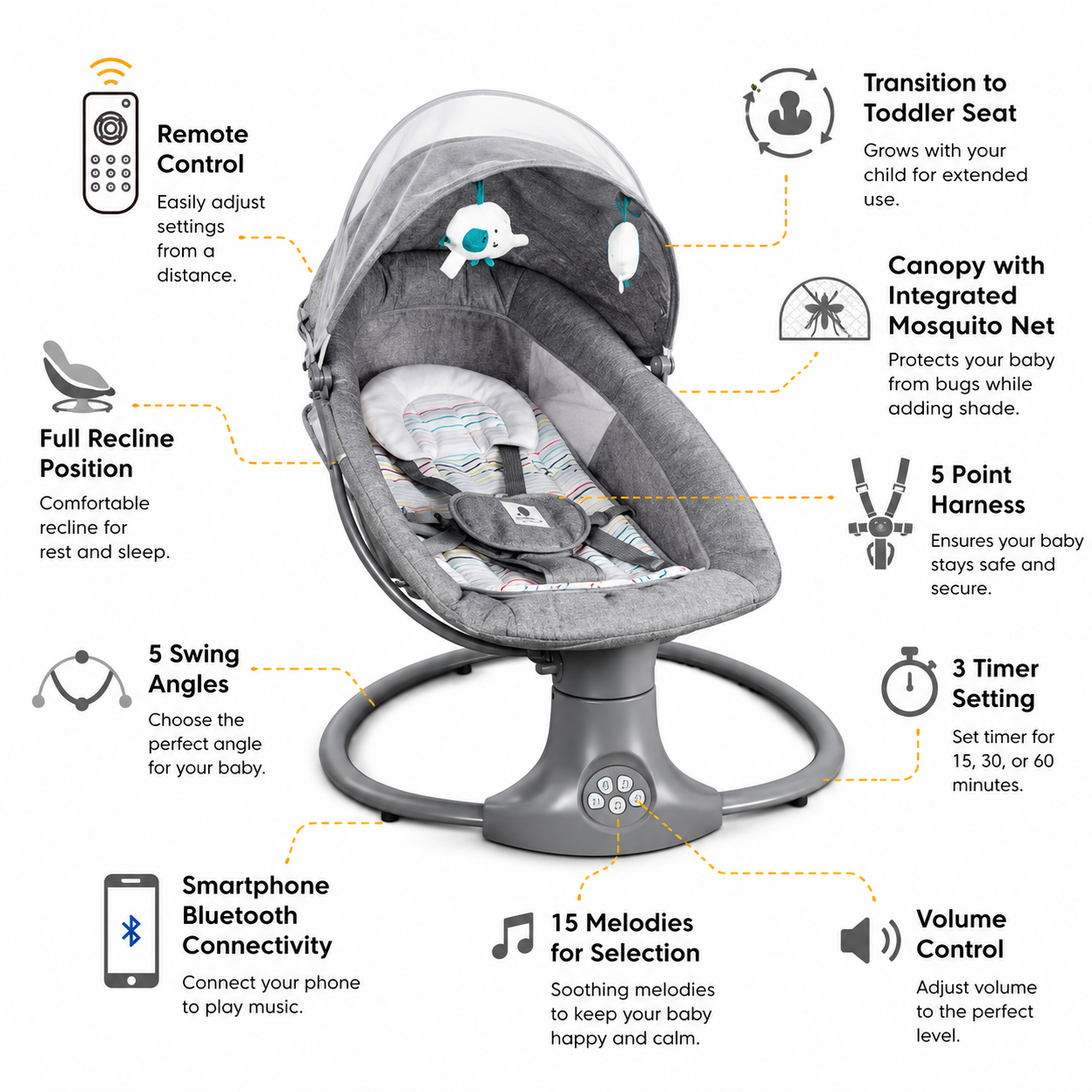 Electric Baby Swing Rocker
