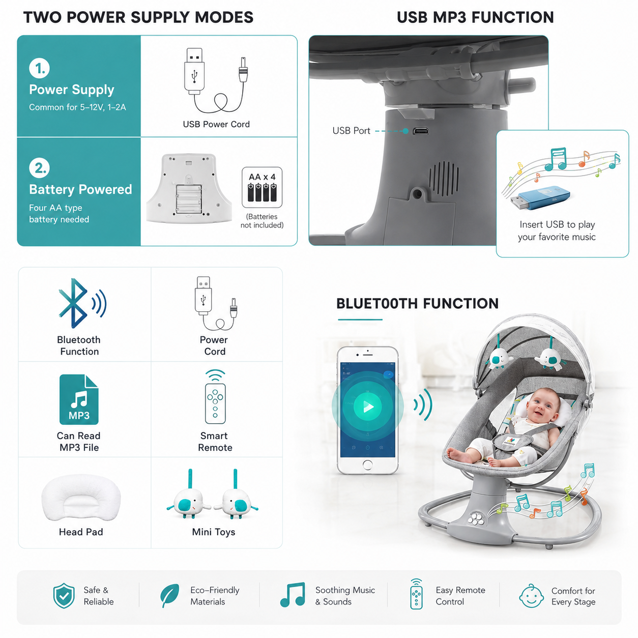 Electric Baby Swing Rocker